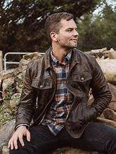 Brown leather jacket