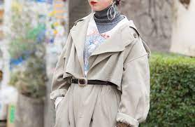 Street style fashion  oversized coat