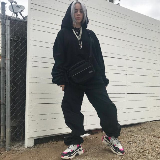 Billie Eilish in black 