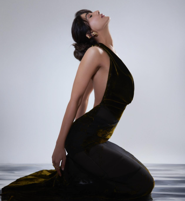 Vaani Kapoor style in green gown at photo shoot 