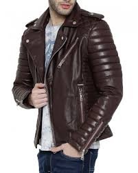 brown leather jacket