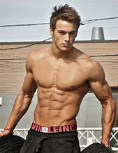 six-pack fashion man with chisled six pack