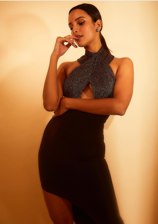 Triptii Dimri Fashion halter neck outfit