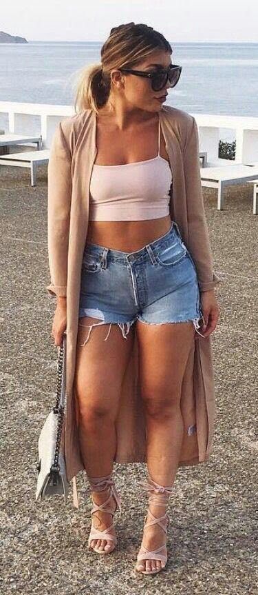 shorts for women with tube top