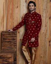 Red Velvet Sherwani