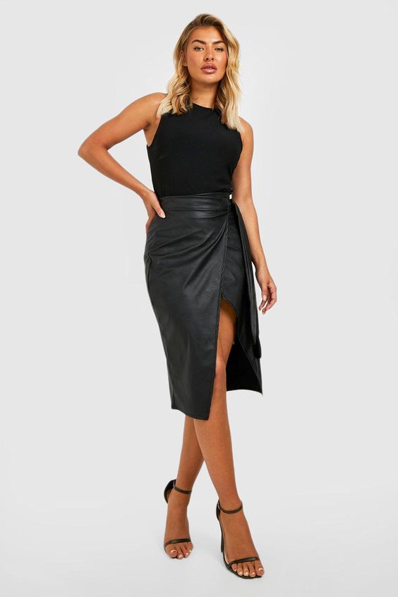 black skirt outfit pencil skirt