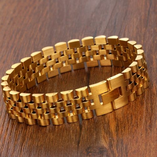 Men’s jewelry gold chain bracelet