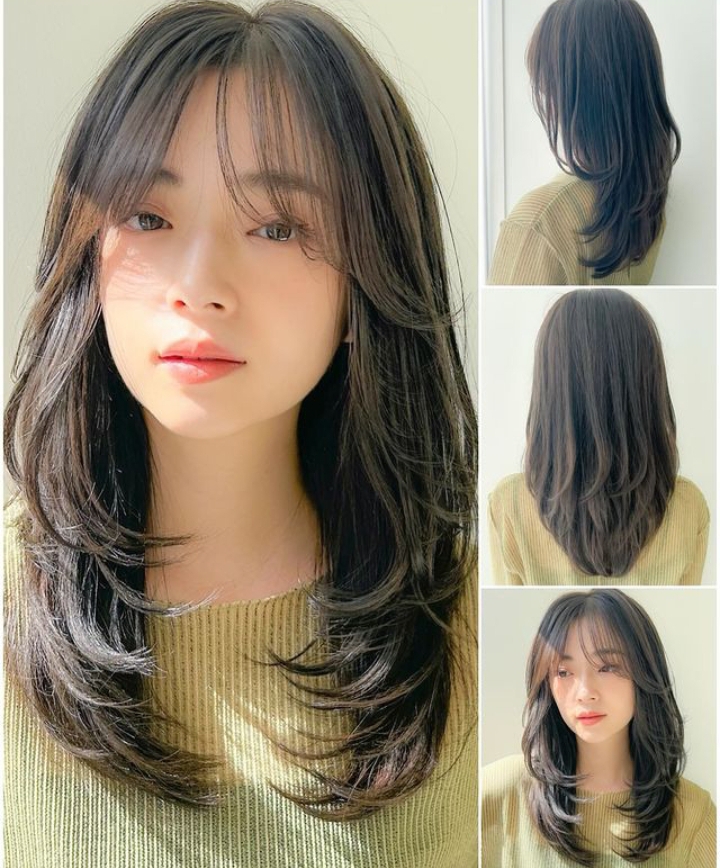 bang haircuts straight wavy hair 