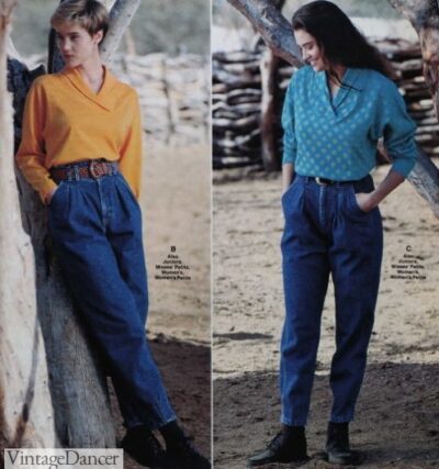 denim High-waisted mother pants