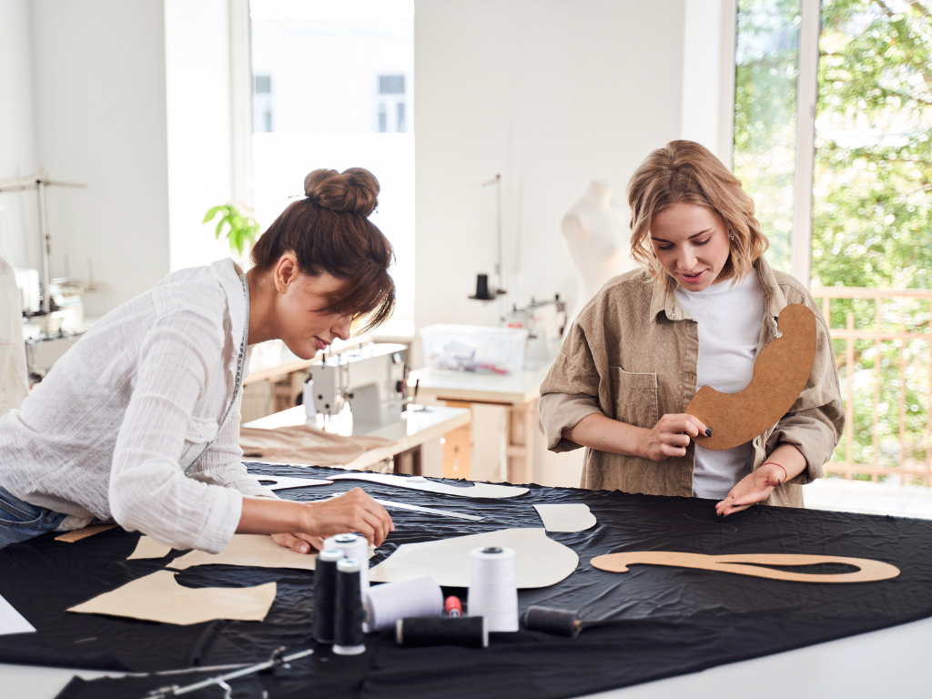 dressmaking process making dress pattern