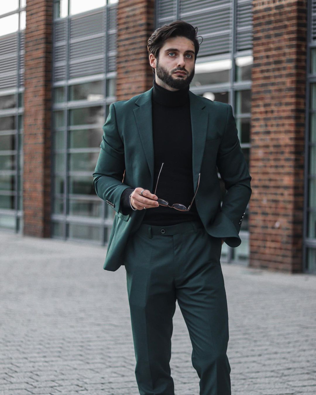 Formal Outfit Ideas For Men green suit