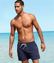 Beachwear for men man in blue bathing suit