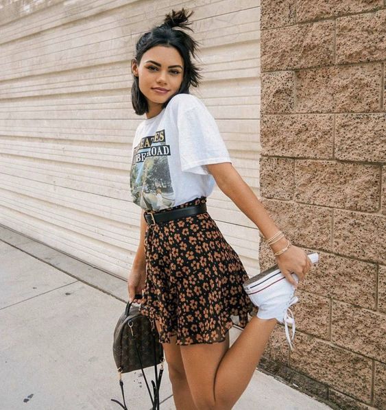Printed T shirt teen fashion