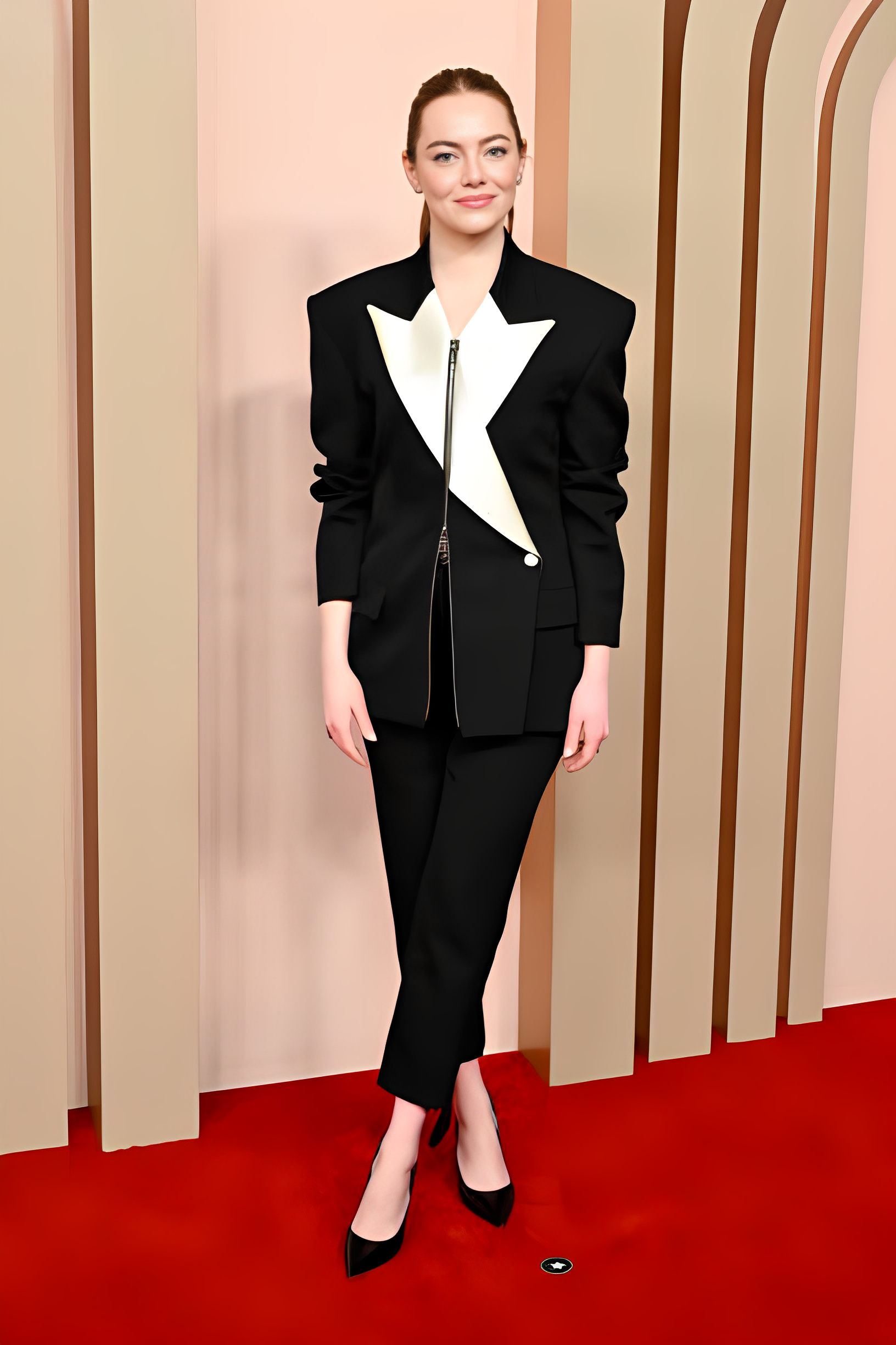 Emma stone Oscar Nominees luncheon red carpet