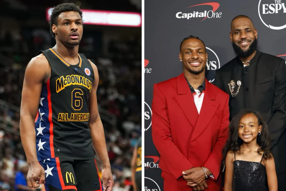 Bronny James red carpet swagger