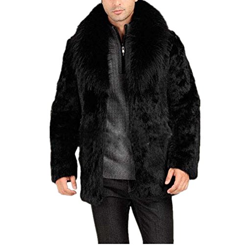 Man in black fur Fur coats for men