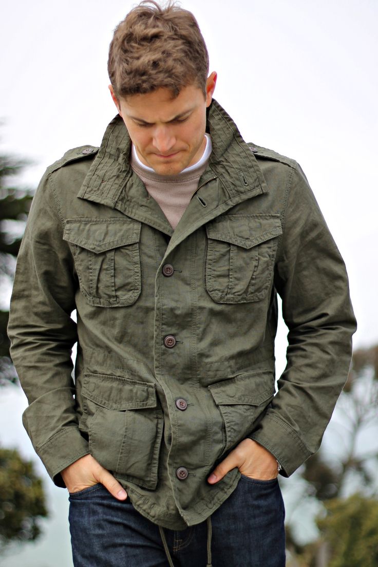 Military-inspired fashion coat