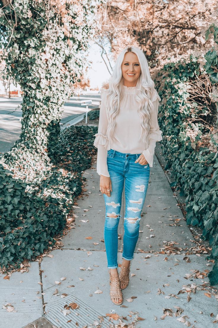 Feminine Flair With a Ruffled Blouse