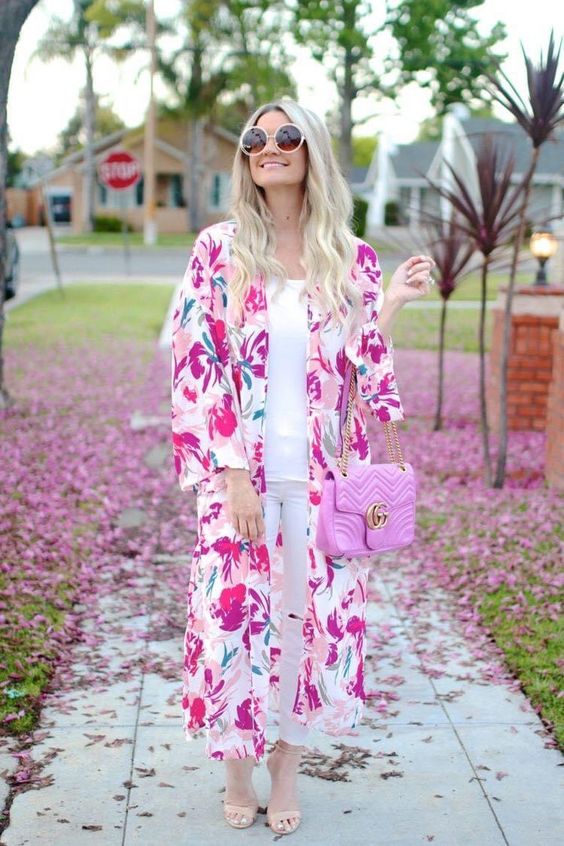 Floral Print Kimono jackets