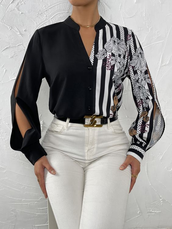 striped and floral print fancy shirts