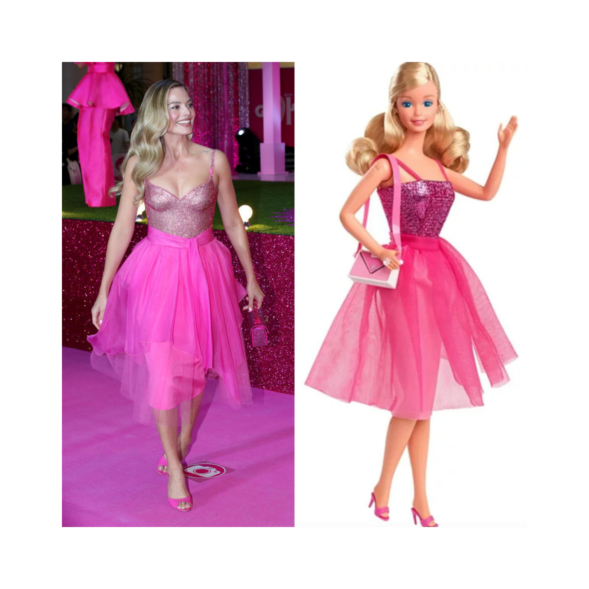 Margot Robbie Barbie Day to night 