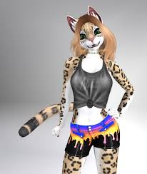 Furry fashion leopard costume 