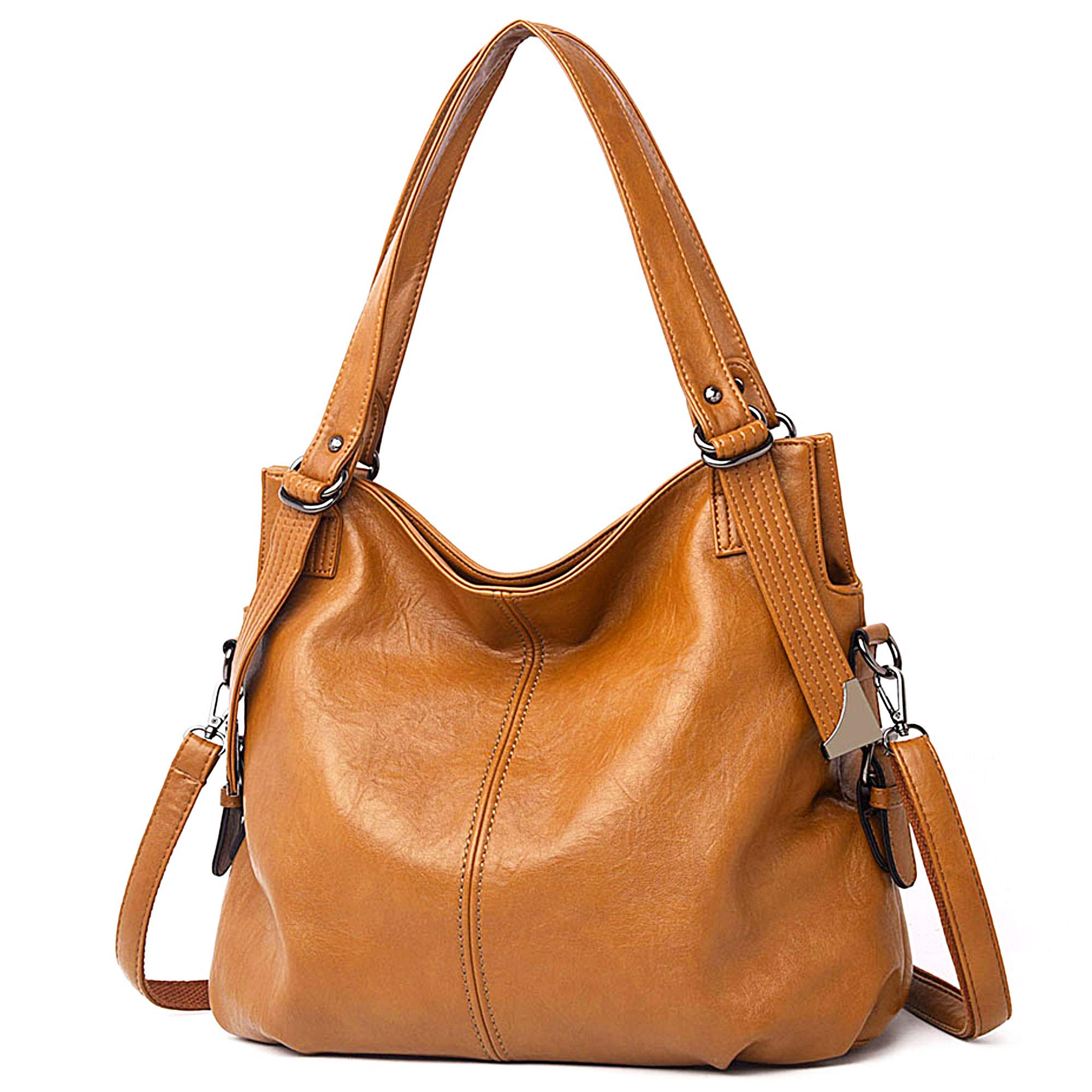 Beige leather bag purses for women