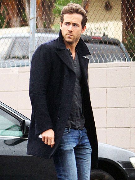 Ryan Reynolds outfits camel hair coat