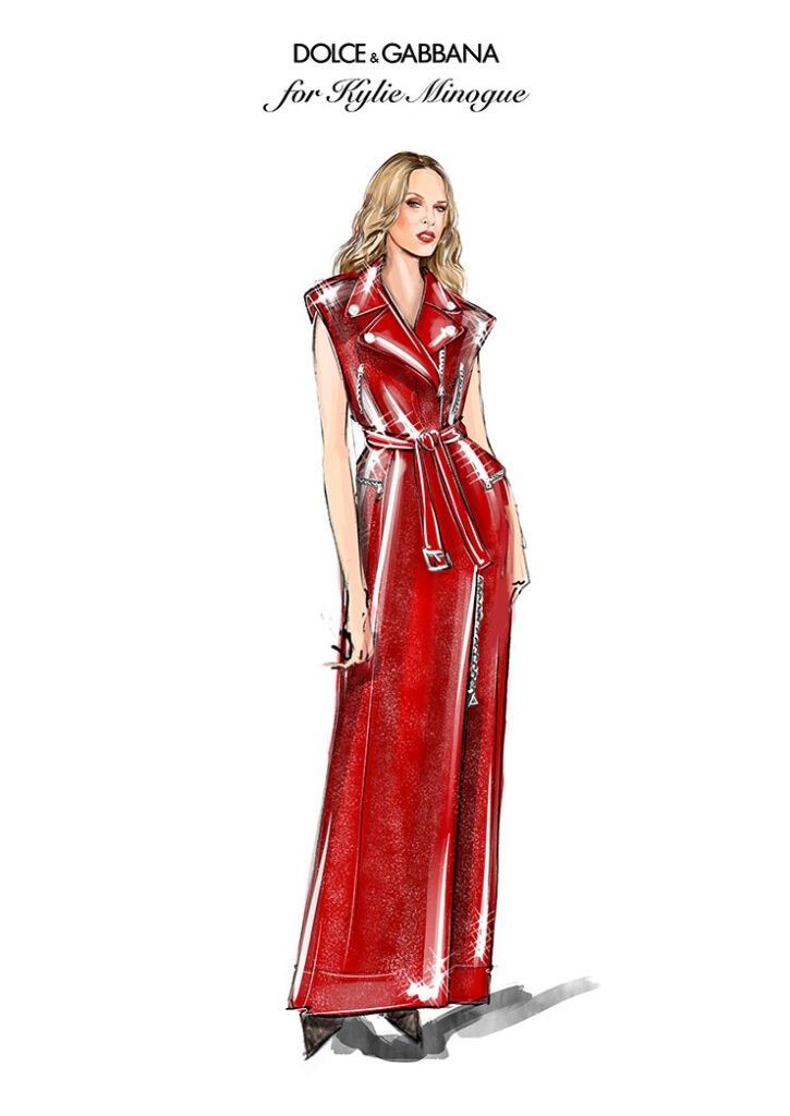 Kylie Minogue outfits red