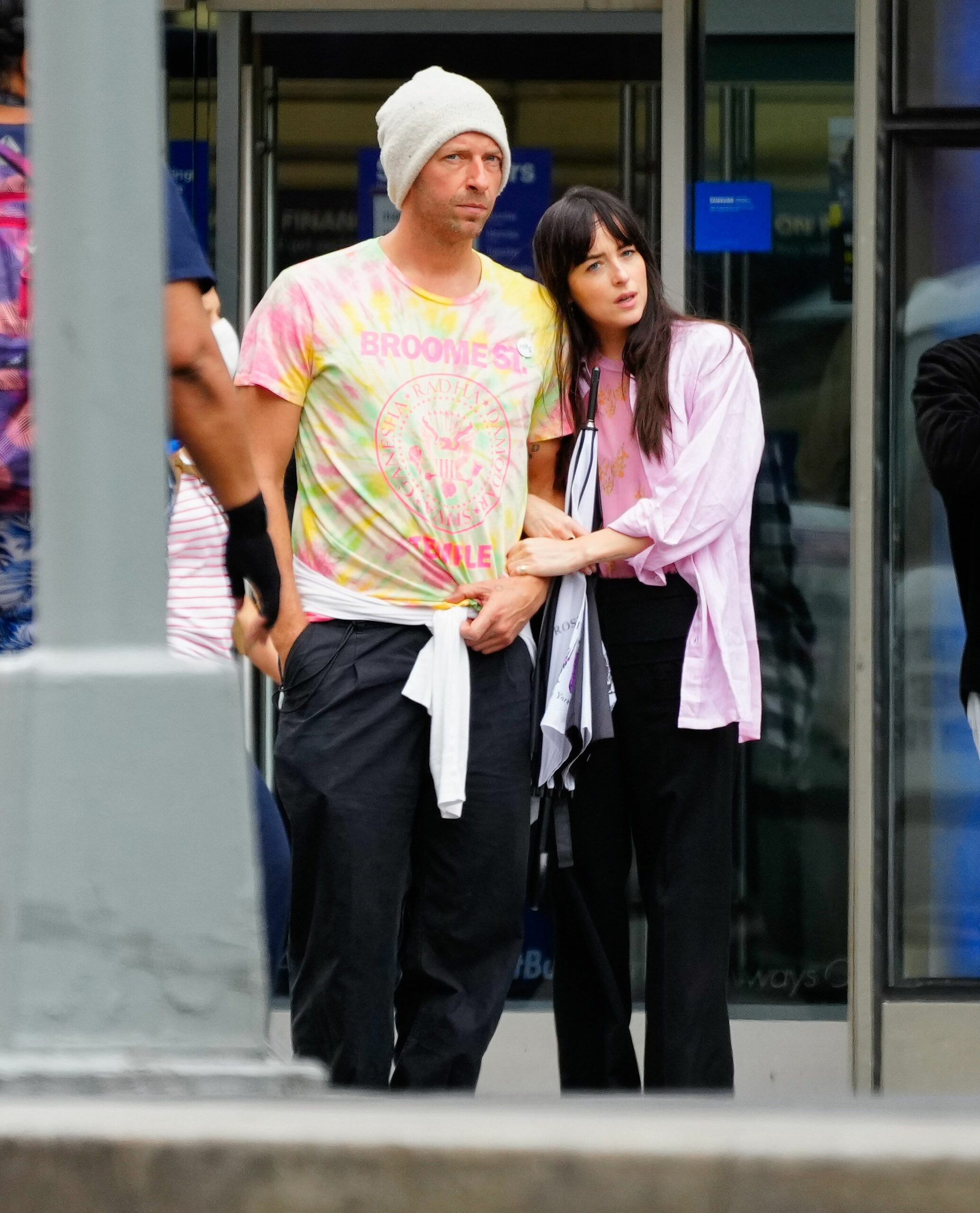 Dakota Johnson and Hubby Chris Martin street
