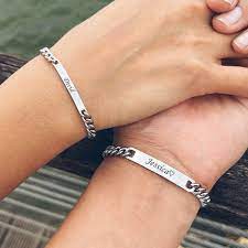 Couples bracelets silver