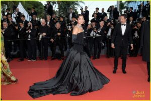 Leah Lewis in a hot black dress