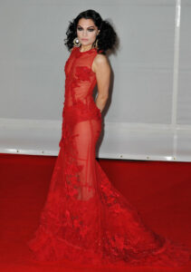 Jessie J slighly high slit