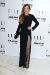 Lindsay Lohan hot red carpet dress