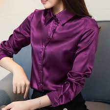 Purple Silk shirts for women