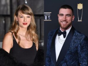 Travis Kelce and Taylor Swift in Red Carpet Glamour