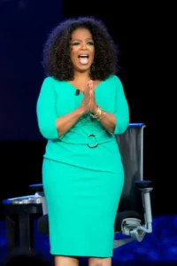 Oprah Winfrey sexy blue dress