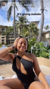 Quinta Brunson in Tropical Paradise Monokini