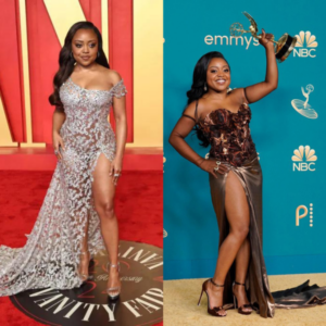 Quinta Brunson sexy red carpet dresses
