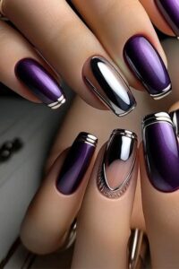 Metallic Nail Accents
