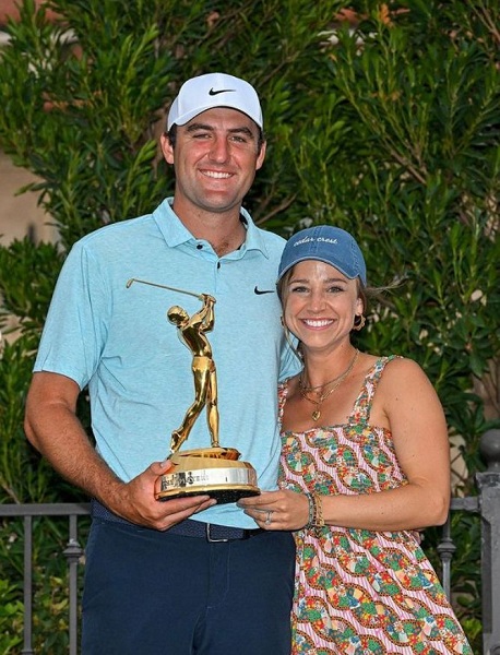 Scottie Scheffler apparel with wife