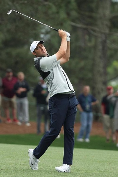 Scottie Scheffler apparel swing still