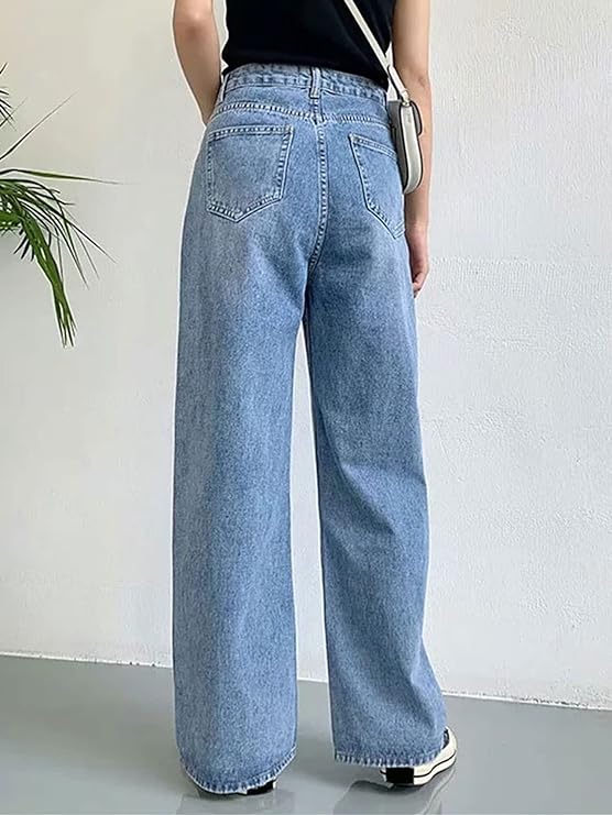 wide-leg jeans back 