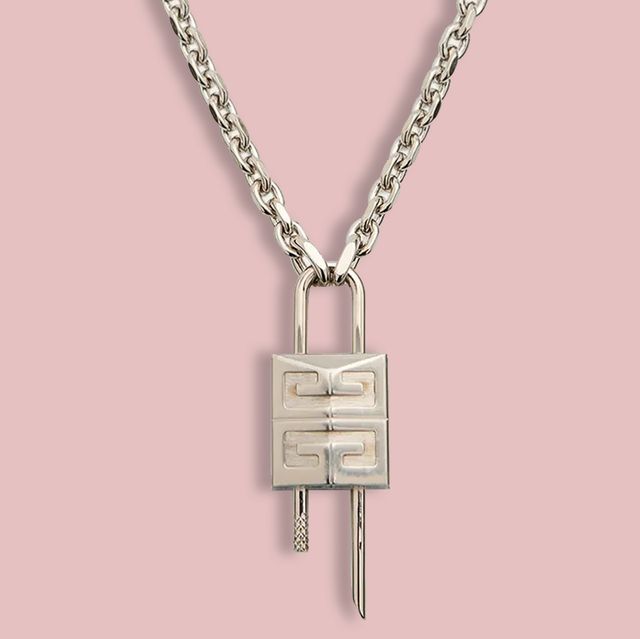men's chains necklace with a lock 