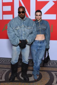 Julia Fox and Kanye West in denim