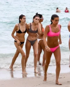 Margaret Hoover in the beach side with her friends