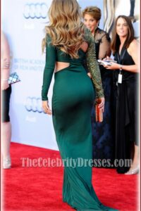 jennifer_lopez_green_long_sleeve_prom_dress