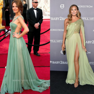 red carpet dresses: with the sage green dresses