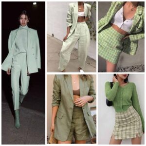 sage-green-outfits-trend in different style