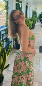 Floral Gown by Elizabeth Lee